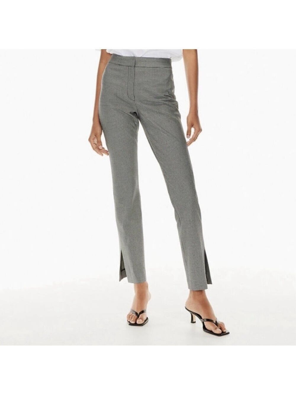 Babaton Numero Pant Black Houndstooth Size 6 Aritzia
